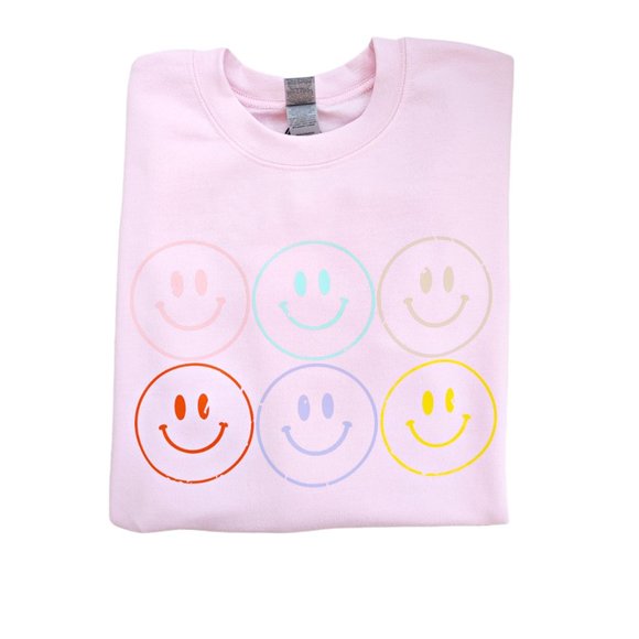 Smiley Face Crewneck Sweatshirt - Picture 4 of 5